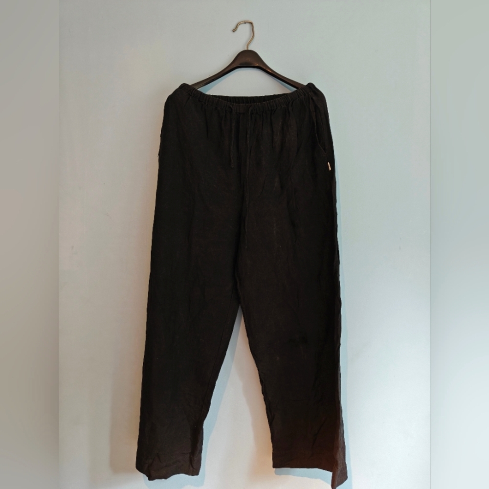 Rhythm Black Linen Pants